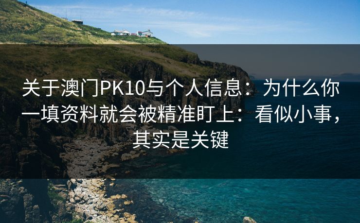 关于澳门PK10与个人信息：为什么你一填资料就会被精准盯上：看似小事，其实是关键